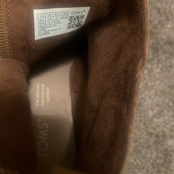 Toms Tan Wedge Heeled Boots 6.5 - Picture 9 of 9